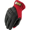 X-Large Black And Red FastFit Full Finger Synthetic Leather Mechanics Gloves With Elastic Cuff, Spandex Padded Back, Stretch Panels