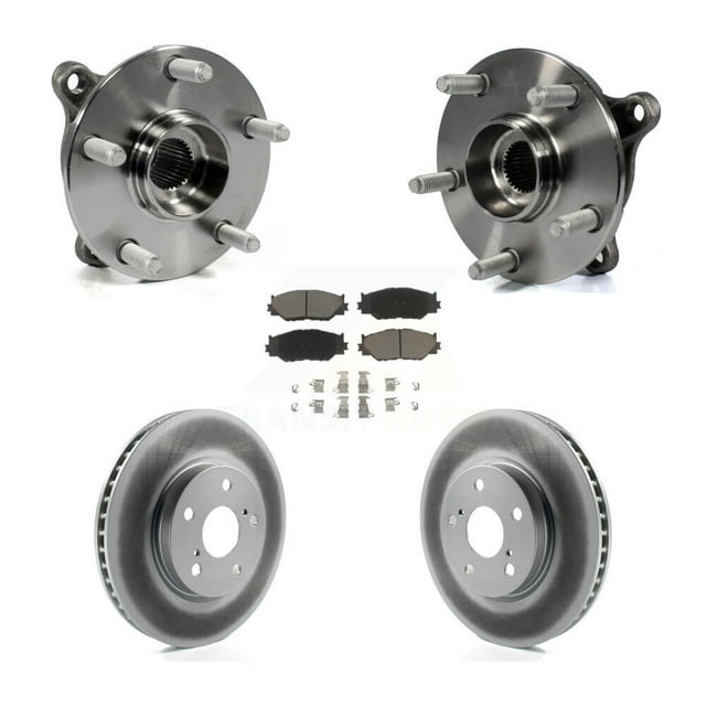 Transit Auto Front Hub Bearing Assembly Coated Disc Brake Rotors and Ceramic Pads Kit for Car Lexus IS250 AWD KBB-121762