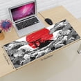 thumbnail image 3 of Japanese Black White Wave Red Sun Mouse Pad XL Extended Desk Mat, Non Slip Rubber Base Stitched Edge Gaming Pc Desktop Large Mice Pad,31.5 x 11.8 Inch, 3 of 6