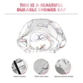 thumbnail image 4 of Yiaed Rabbit Eating Print Reusable Shower Cap & Bath Cap & Lined, Oversized Waterproof Shower Caps Designed for all Hair Lengths, 4 of 7