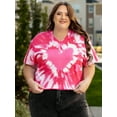 thumbnail image 5 of ALLTB Plus Size Valentines Shirts for Women Cute Love Heart Shirt Valentine T Shirt Red Short Sleeve Casual Hearts Graphic Tops, 5 of 6