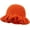 Orange, variant on Crochet Bucket Hat Women Trendy Knit Floppy Cap Cute Boho Handmade Beanies Outdoor Boho Travel Fishing Hat