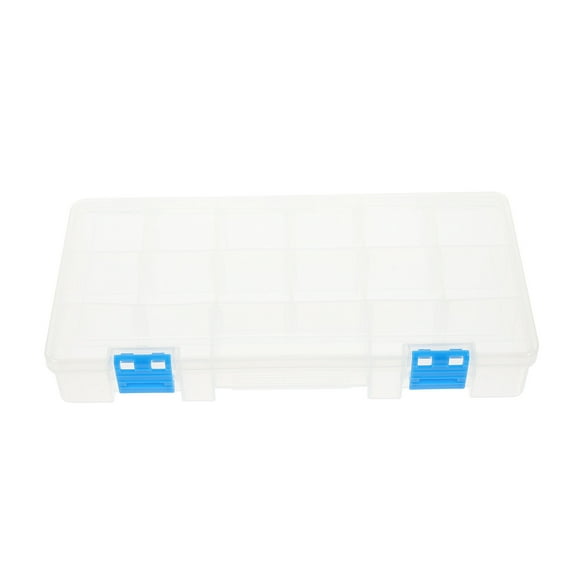 Masteelf Portable Transparent Plastic Storage Box for Electronics Hardware and Small Tools 7.8x5.5x3.1 Inches