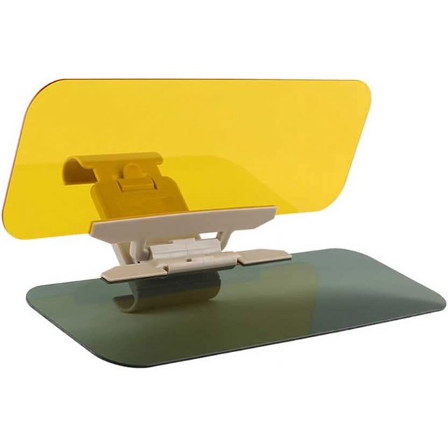 x Extensión de visera para coche para día y noche, visera amarilla ajustable a 180° que reduce el deslumbramiento y bloquea la luz solar, accesorio extraíble para coche 320 * 140 mm
