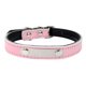 thumbnail image 1 of Collar de cuero para mascotas con letras láser, collar antipérdida para perros y gatos, collar de cuero en contraste para gatos, 1 of 6
