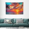 thumbnail image 2 of PRATYUS  Ocean Sunset Tapestry Beach Wave Wall Hanging Tapestries Sky Cloud Scenery Nature Palm Tree Tapestry Landscape Home Decor for Bedroom, Dorm, College, Living Room 60x40 Inch 60x40in, 2 of 7
