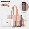 thumbnail image 5 of Teacher Tote Bag,Princess Flower Dress Pattern Teacher Utility Tote Bag,Large Work Tote Bags for Women with Multiple Pockets,Top Zipper Closure,13.8x10.6x6.7 Inch, 5 of 5