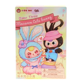 Baby Three Collectible Mystery Plush - Blind Box Surprise Toy - Macaron Cute Bunny Plush Collection - Includes 1 Random Character
