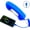 Blue, variant on Retro Phone Handset, Cell Phone Receiver with Microphone & Speaker, Vintage Old School Telephone Handset for Mobile Phones, 90s Prop for Photos,Old- Headset for All Cell-Phones