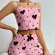 thumbnail image 1 of MKLEKYY conjunto de Pijama Deportivo para Mujer, Camisola, Lencería, Top y Pantalones Cortos con Estampado de Lechuga, 1 of 3