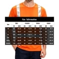 thumbnail image 4 of Mens high vis shirts Quick Dry Hi Vis Reflective Safety Short Sleeve T Shirts Construction Work Shirts with Reflective Strips Orange 4XL, 4 of 6
