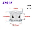 thumbnail image 1 of 1Pcs 3M 12 Tooth To 16 Tooth Synchronous Wheel Timing Belt Pulley Width 11mm 16mm Bore 4/5/6/6.35mm ,Easy Installation, 1 of 6