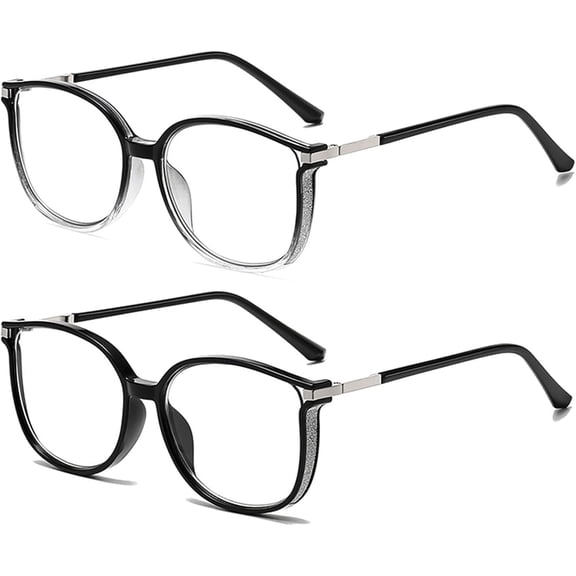 Women's Portable Fashion Anti-Blue Light Reading Glasses,UV Protection Color Changing Glass,for Computer,Reading 