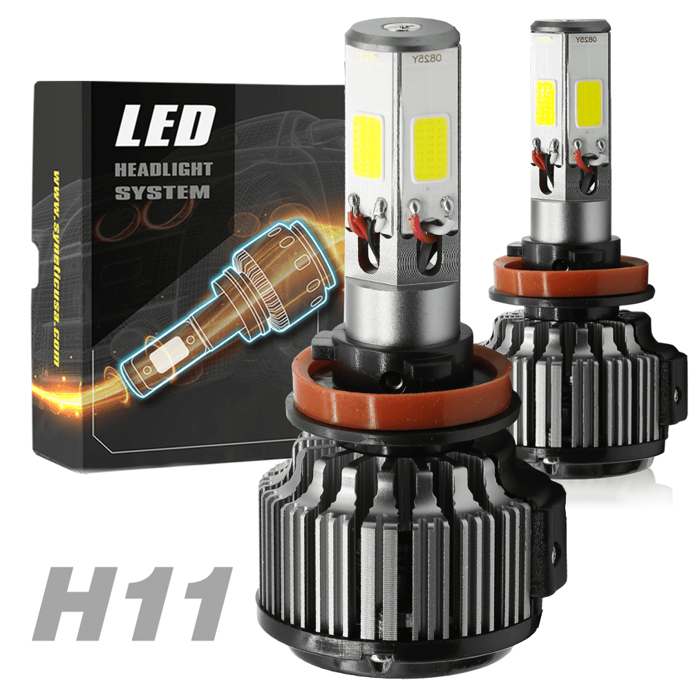 KATUR H1 Led Headlight Bulbs Extremely Bright 10000LM CREE Chips Mini Design All-in-One Headlight Conversion Kit 60W 6500K Xenon White-2 Years Waranty