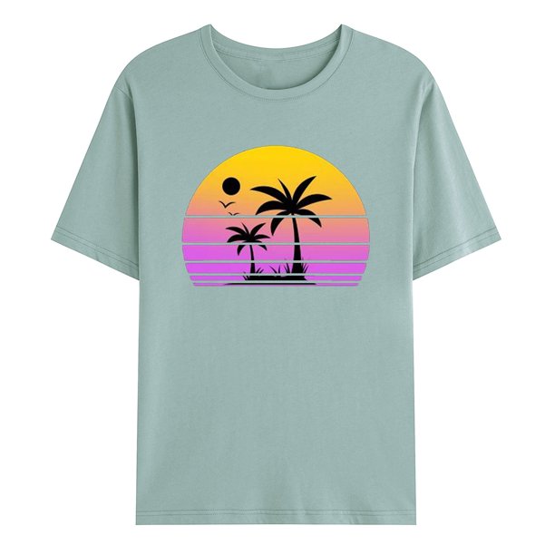 Hombres Casual Moda Cuello Redondo Jersey Estampado Camiseta Manga Corta Tops Pompotops oipoqjl33290