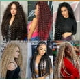 thumbnail image 5 of Aorsher Ocean Wave Crochet Hair 3 Packs 20 Inch Deep Wave Wavy Braiding Hair Crochet Synthetic Braids Hair Extension For Black Women Ombre G, 5 of 6