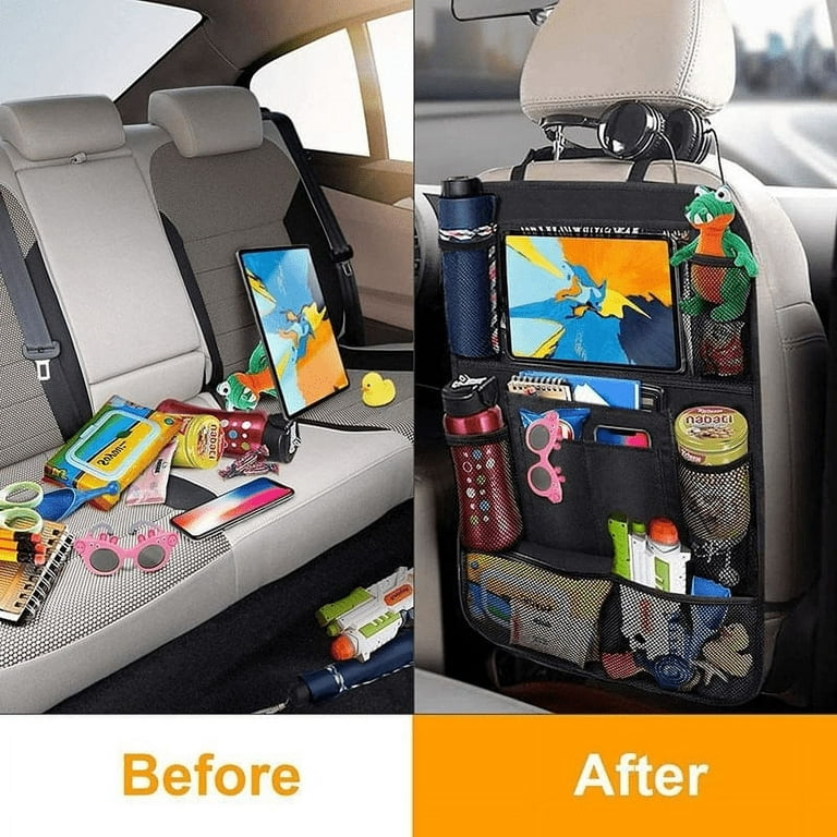 FrgKbTm Car Seat Back Hanging Bag Car Document Holder Multi-Pocket Bottle  Bag Storage Box Organizer Travel Tidy Pouch Pocket Kids