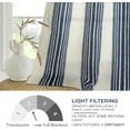 thumbnail image 5 of DriftAway Farmhouse Vertical Striped Linen Blend Textured Light Filtering Semi Sheer Curtains for Living Room Bedroom 102 Inches Long Drapes 2 Panels Broad Striped Linen Dark Blue, 5 of 8