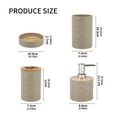 thumbnail image 5 of SDFGTstore Contemporary Bath Organizers Set With Textured Bamboos Top No Metal Materials, 5 of 6