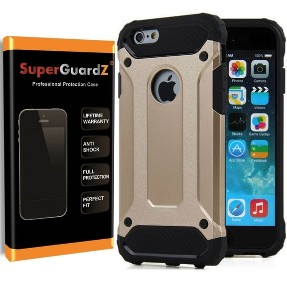 For iPhone 6S Plus / iPhone 6 Plus Case, SuperGuardZ Slim Heavy-Duty Shockproof Protection Cover Armor [Gold]