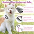 thumbnail image 4 of Dog Brush Grooming Kit 6PCS, Deshedding Tools for Shedding with Dematting Comb, Nail Clipper with File, Flea Comb and Cat Bath Brush for Home Use, Pink, 4 of 6