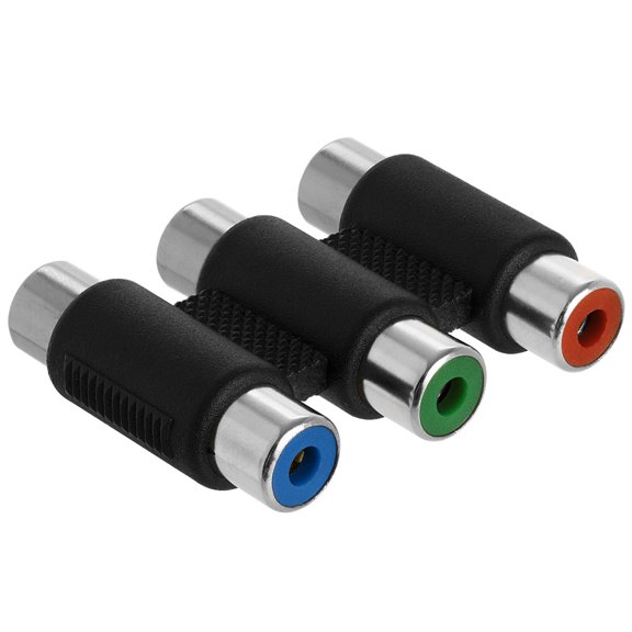 ACCL 3-RCA Jacks to 3-RCA Jacks Coupler - Red, Green, Blue, 1 Pack
