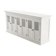 thumbnail image 3 of Pemberly Row Mahogany Wood Buffet with 6 Glass Doors in White, 3 of 7
