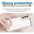 thumbnail image 3 of Case for Samsung Galaxy S22 Case Slim Dropproof [Defend from Drop/Scratch/Slip/Fingerprint] Clear Acrylic Hard Back Soft TPU Bumper Hybrid Phone Cover for Samsung S22-Crystal Black, 3 of 14