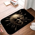 thumbnail image 5 of 1pc Skull with Arrows Absorbent Non-Slip Bathroom Thickened Flannel Rug Decor,Soft,Quick Drying,Suitable For Indoor/outdoor Use,Bathrooms,Bedrooms,Kitchens,Terrace,Laundry Rooms,16"x24", 5 of 9
