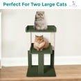 thumbnail image 5 of Lulu 2-Tier Cat Tree Tower for Indoor Cats – Large Cat Tower & Cat Condo for Large Cats | Cat Tree House:Green, 5 of 9