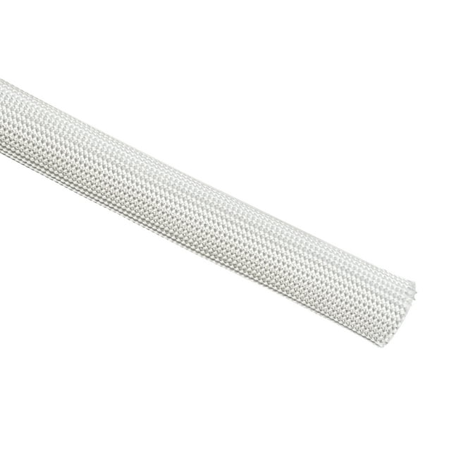 Manga de aislamiento de fibra de vidrio Uxcell de alta temperatura 9.8 pies 12 mm / 0.47" blanca