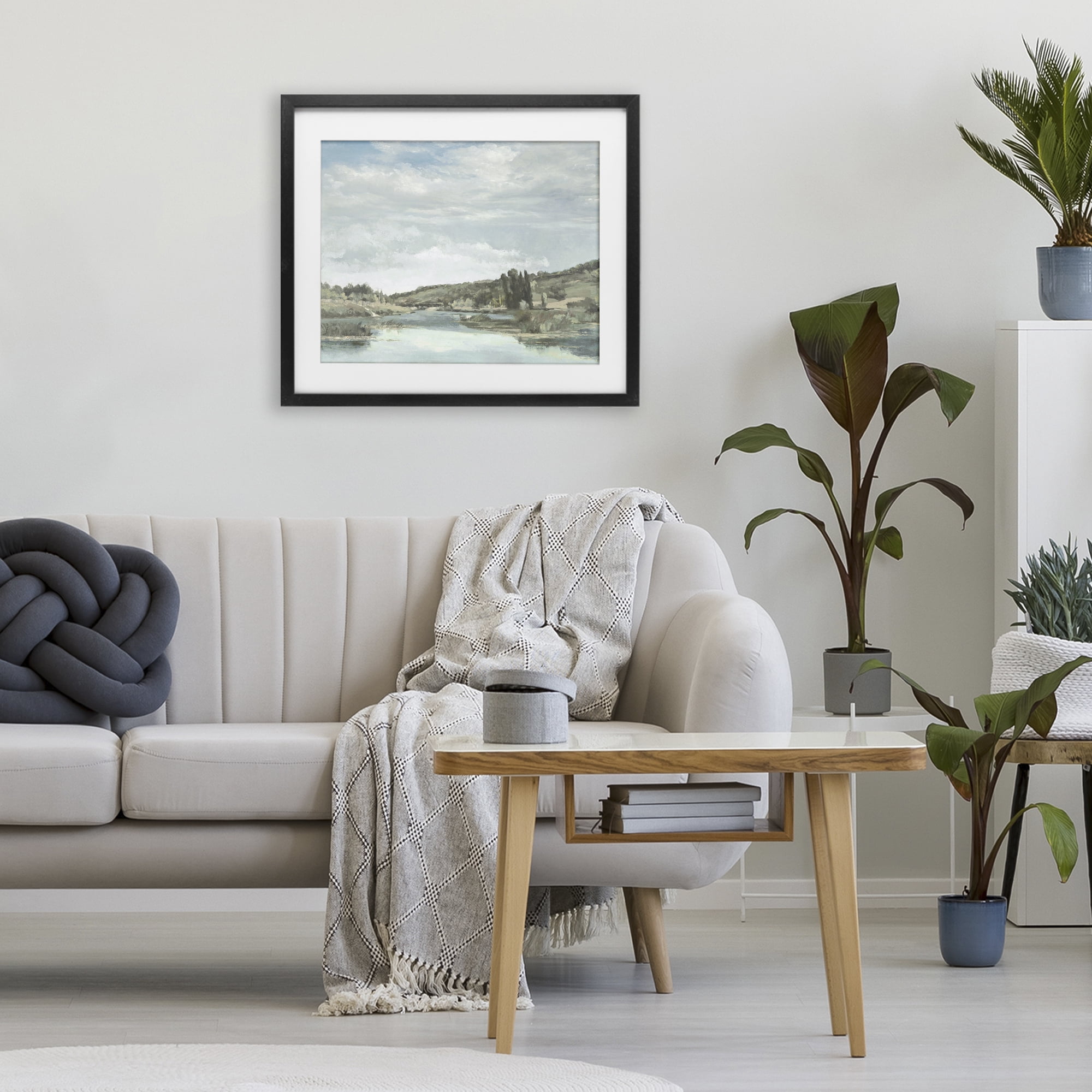 Stupell Industries On The Water Landscape Black Framed Print Under Glass, design by Christy McKee