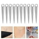 thumbnail image 2 of 40 piezas de dijes de cono de estilo gótico con punta de cono y agujero grande de acero de titanio, estilo punk, para hacer joyas, llaveros, equipaje y collares, 2 of 7