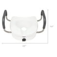 Equate Raised Toilet Seat with Handles, 5" Seat Riser with Arms, Fits Most Toilets, 350 lb