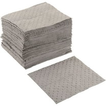 Global Industrial Absorbent Pad, Universal Pad, Medium Weight, 15" x 18", Gray, 100/Pack