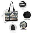thumbnail image 2 of FORMRS Canvas Laptop Tote Bag for Women with 15.6" Computer Compartments Shoulder Handbag, Winter Village, 2 of 7