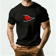 thumbnail image 1 of Tops para hombre, blusas y camisas de manga corta con cuello redondo para hombre, camiseta deportiva informal con estampado de corazones a la moda para hombre, blusa de poliéster de manga corta con cu, 1 of 5