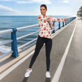 thumbnail image 6 of FORMRS Womens Long Sleeve Shirts UPF 50+ Sun Protection Quick Dry Fishing Hiking Tops, Size S-2XL, Red Apple Heart Pattern, 6 of 8