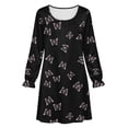 thumbnail image 4 of JOANKDMI Girls Butterfly Pattern Nightgowns Long Sleeve Sleepwear Soft Nightshirt Comfy Casual Lounge Dress Ruffled Cuff Sleep Shirt Pj Nightwear Slumber Party Kids, 4 of 7