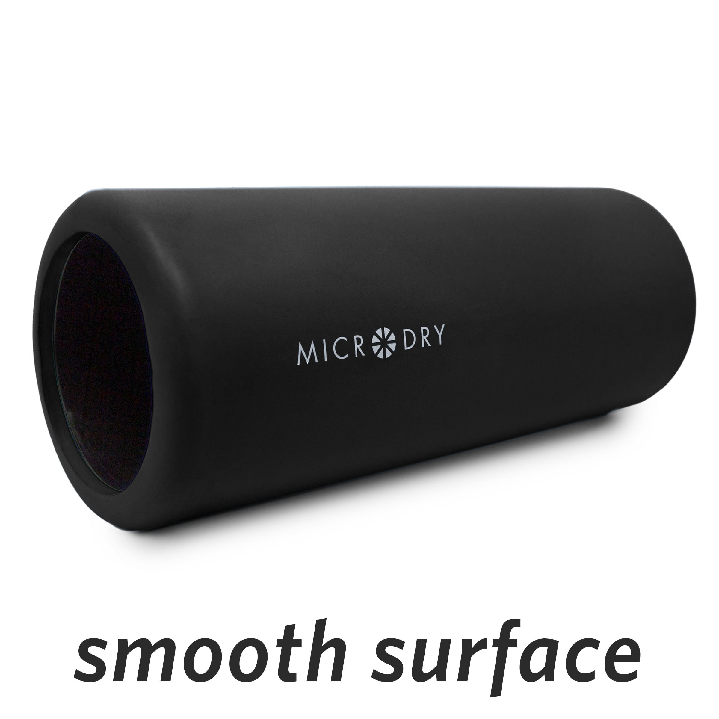 Microdry Fitness Foam Roller for Muscle Relief, Firm, 13" x 5.3", Black