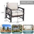 thumbnail image 4 of Costway 2PCS Patio Rocking Chairs Sofa W/6"  Thick Cushions Armrest Garden Beige, 4 of 6