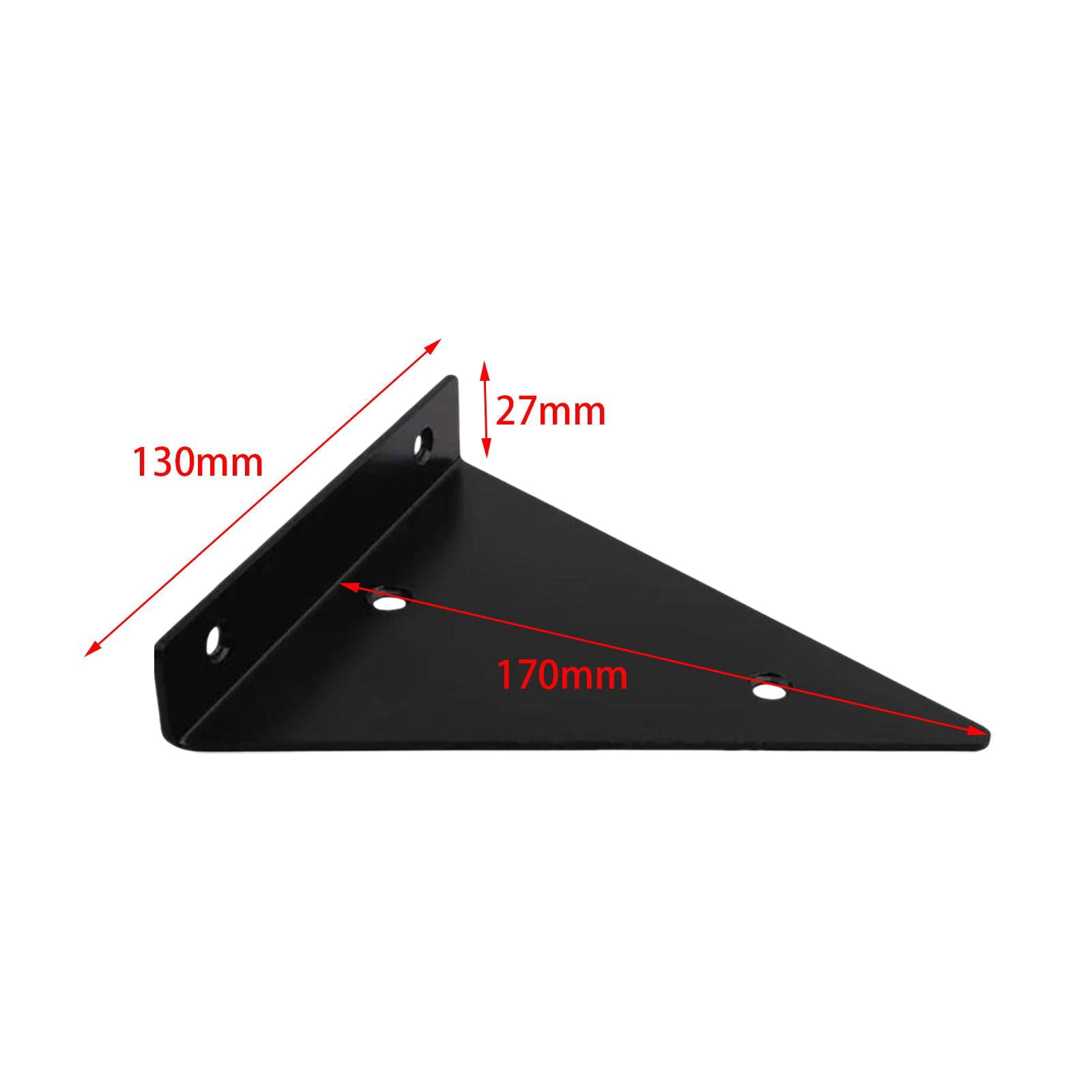Shelf Bracket Wall Shelf Bracket Heavy Duty Floating Shelf Hardware DIY Iron Decor Corner Brace Floating Shelf Brackets for Bookstore Garage Black B
