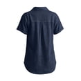 thumbnail image 4 of Favoffer Button Down Shirts for Womens Short Sleeve Blouses V Neck Collared Casual Summer Tops with Pockets, 4 of 9