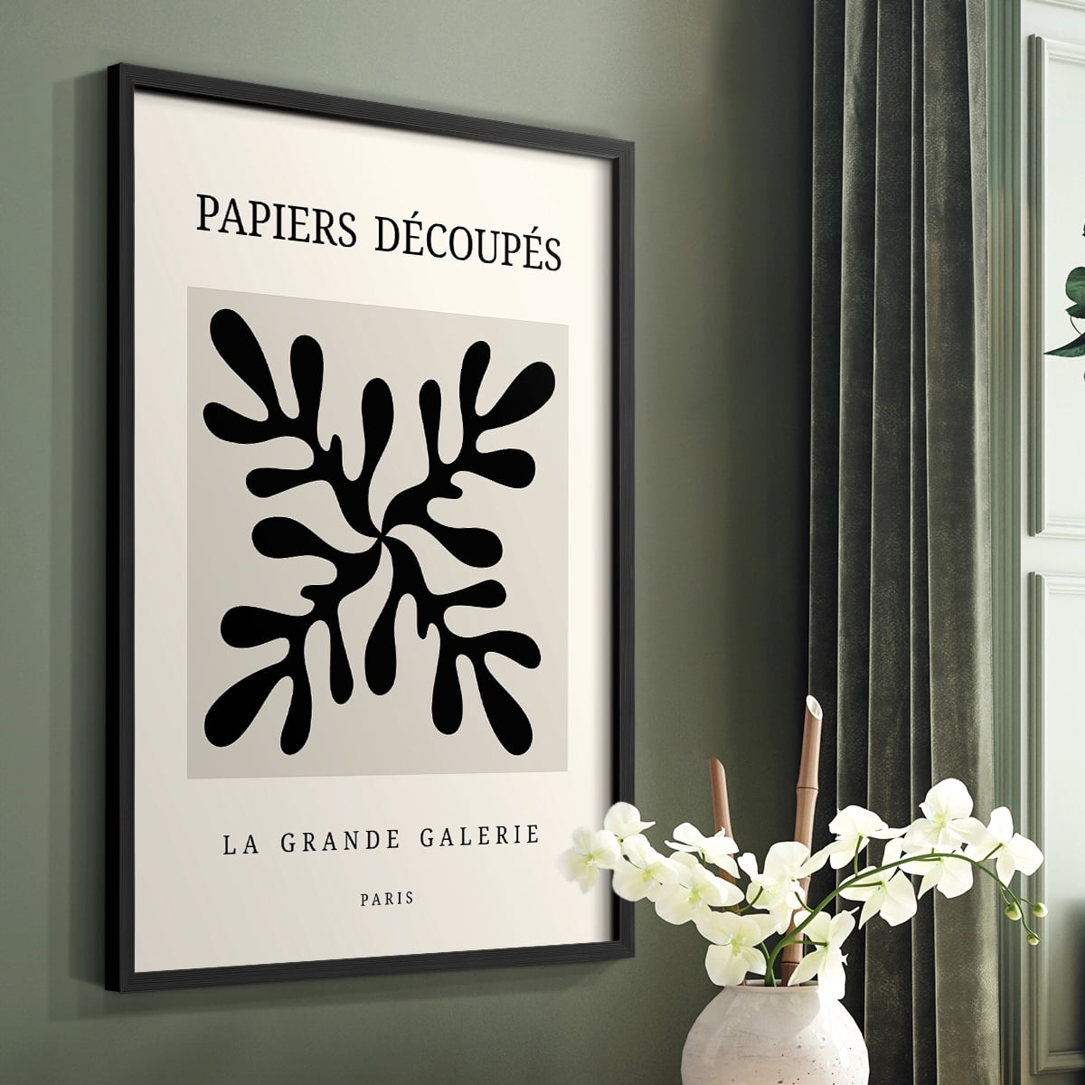 Matisse CCCXCVIII in Black Solid Wood 16 x 20 Framed Print