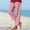 Pink, variant on Juslio Linen Pants Women High Waist with Pockets,Casual Drawstring Linen Linen Pants L