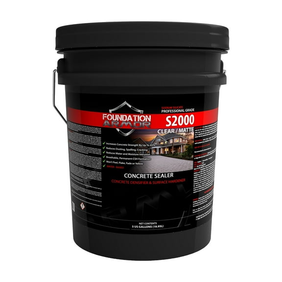 Sodium Silicate, Clear Concrete Densifier Industrial Sealant, 5 Gallons