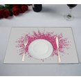 thumbnail image 1 of EREHome Abstract pink magenta dust cloud explosion Placemat Table Mat Cup Mat 12x18 inch,Set of 2, 1 of 2