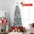 thumbnail image 2 of SESSLIFE 6FT Artificial Christmas Tree, Slim Profile 23.6in Width with 320 Branch Tips, Easy Fluffing Hinged Branches, Sturdy Iron Base, Holiday Centerpiece for Any Room, 2 of 6