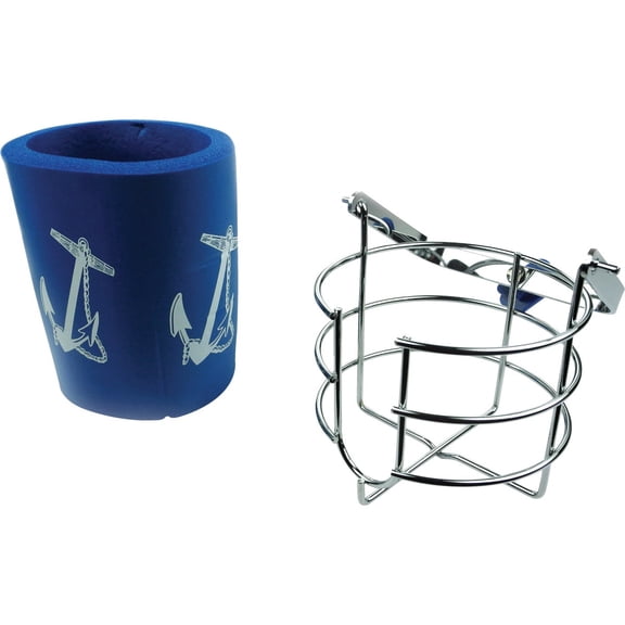 Seachoice 79471 Beverage Holder with Thermal Insulator with Chrome Plated Brass