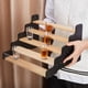 thumbnail image 3 of Estante de madera para licores de 5 niveles con deflectores acrílicos, exhibidor de especias y soporte para vasos de chupito., 3 of 6